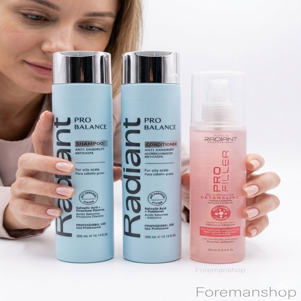 KIT RADIANT PROFESSIONAL PRO BALANCE (SHAMPOO + ACONDICIONADOR + DESENREDANTE) - 2