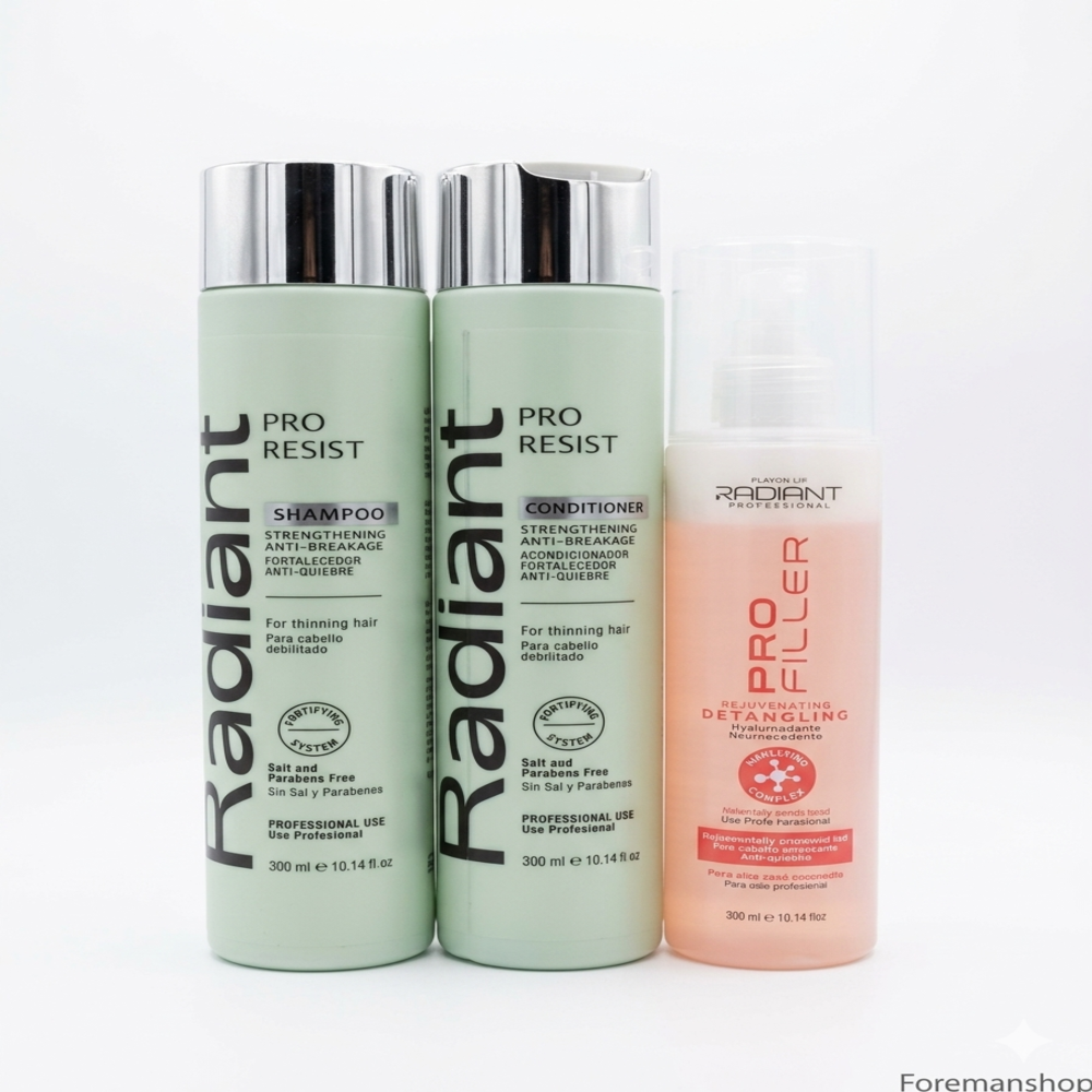 KIT RADIANT PRO RESIST SHAMPOO + ACONDICIONADOR + DESENREDANTE - 1