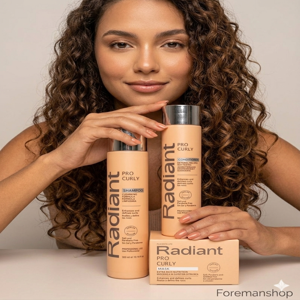 KIT RADIANT PRO CURLY SHAMPOO 300ML + ACONDICIONADOR + MASCARILLA 350GR - 2