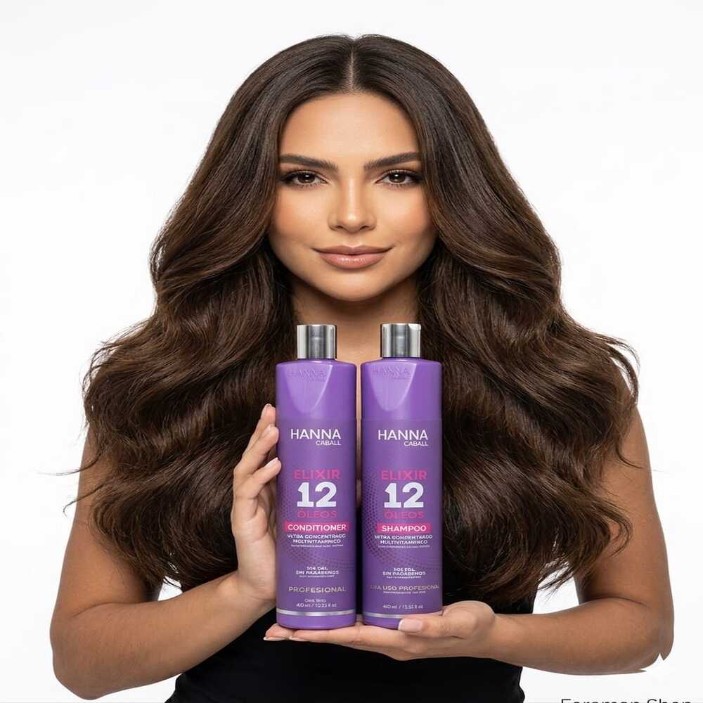 KIT HANNA CABALL ELIXIR 12 OLEOS – SHAMPOO Y ACONDICIONADOR 400 ML - 2