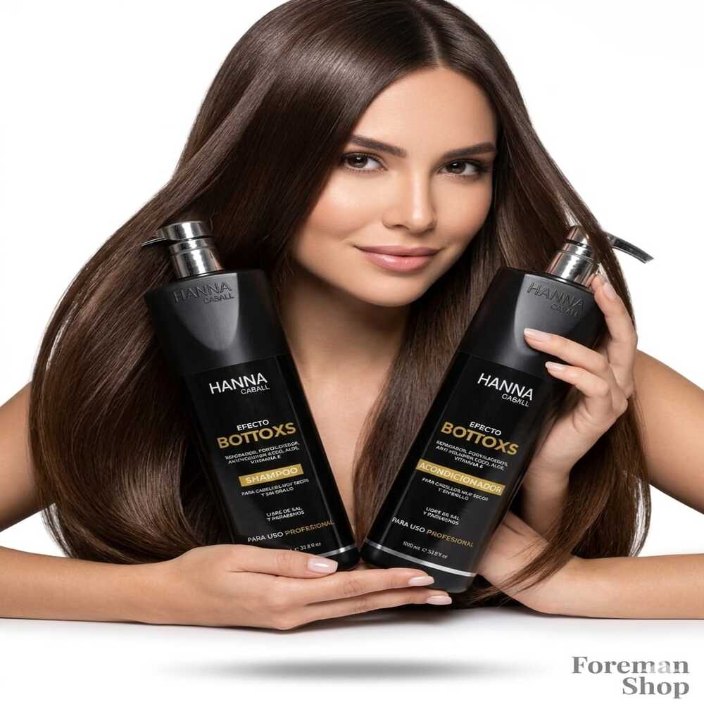 KIT HANNA CABALL  BOTTOXS PROFESIONAL SHAMPOO Y ACONDICIONADOR 1LT - 2