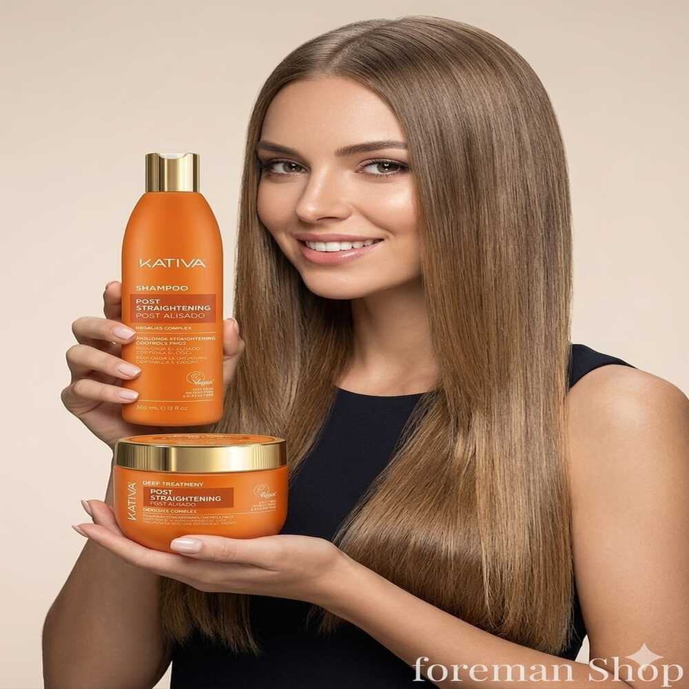 KIT KATIVA POST ALISADO – SHAMPOO 355 ML + TRATAMIENTO VEGANO 300 ML - 2
