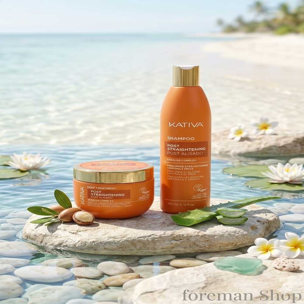 KIT KATIVA POST ALISADO – SHAMPOO 355 ML + TRATAMIENTO VEGANO 300 ML - 3