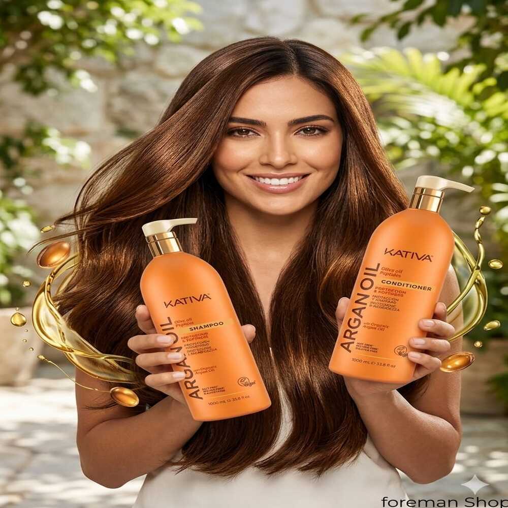 DUO KATIVA ARGAN OIL NUTRICIÓN – SHAMPOO + ACONDICIONADOR VEGANO 1 LT - 2
