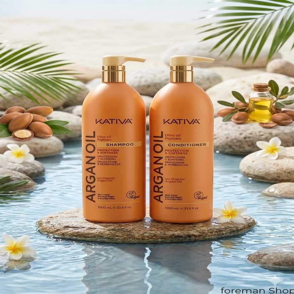 DUO KATIVA ARGAN OIL NUTRICIÓN – SHAMPOO + ACONDICIONADOR VEGANO 1 LT - 3