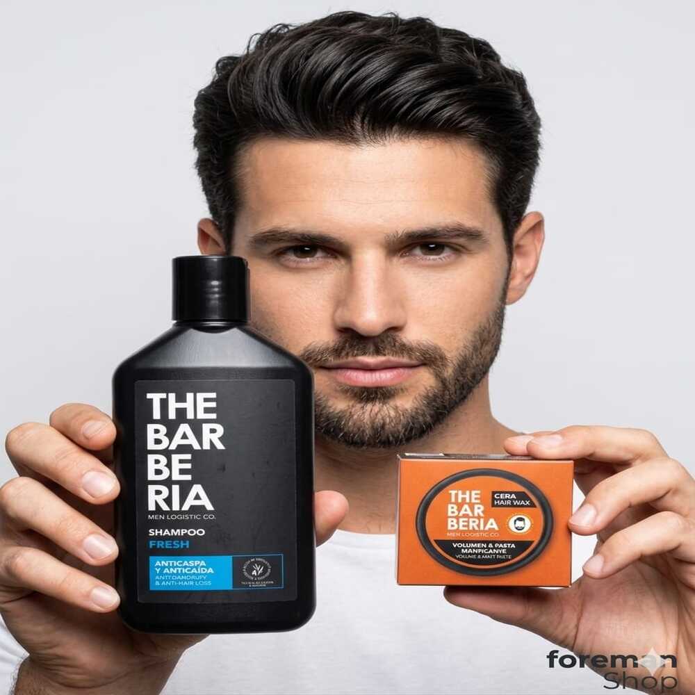 DUO THE BARBERIA SHAMPOO ANTICASPAANTICAÍDA 30ML + CERA EFECTO MATE70G - 2