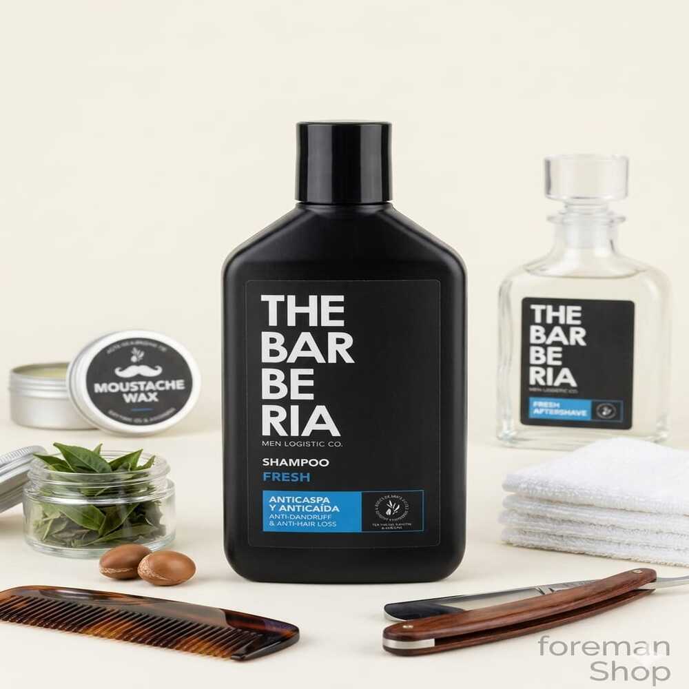 THE BARBERIA FRESH DOBLE ACCIÓN ANTICASPA Y ANTICAÍDA 300ML - 3