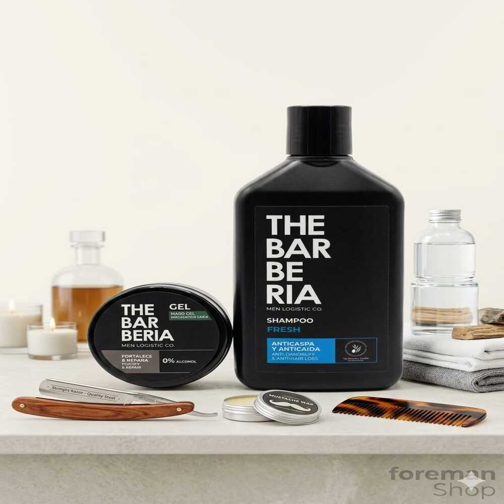 THE BARBERIA SHAMPOO ANTICASPAANTICAIDA + GEL REPARADOR ANTICAIDA - 3
