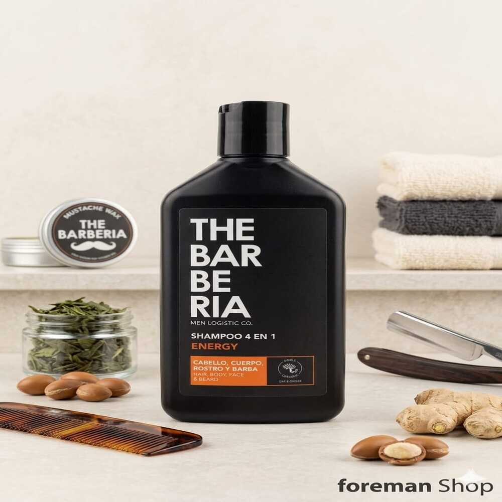 THE BARBERIA SHAMPOO 4 EN 1 ENERGY 300 ML – CABELLO, CUERPO, ROSTRO Y BARBA - 3