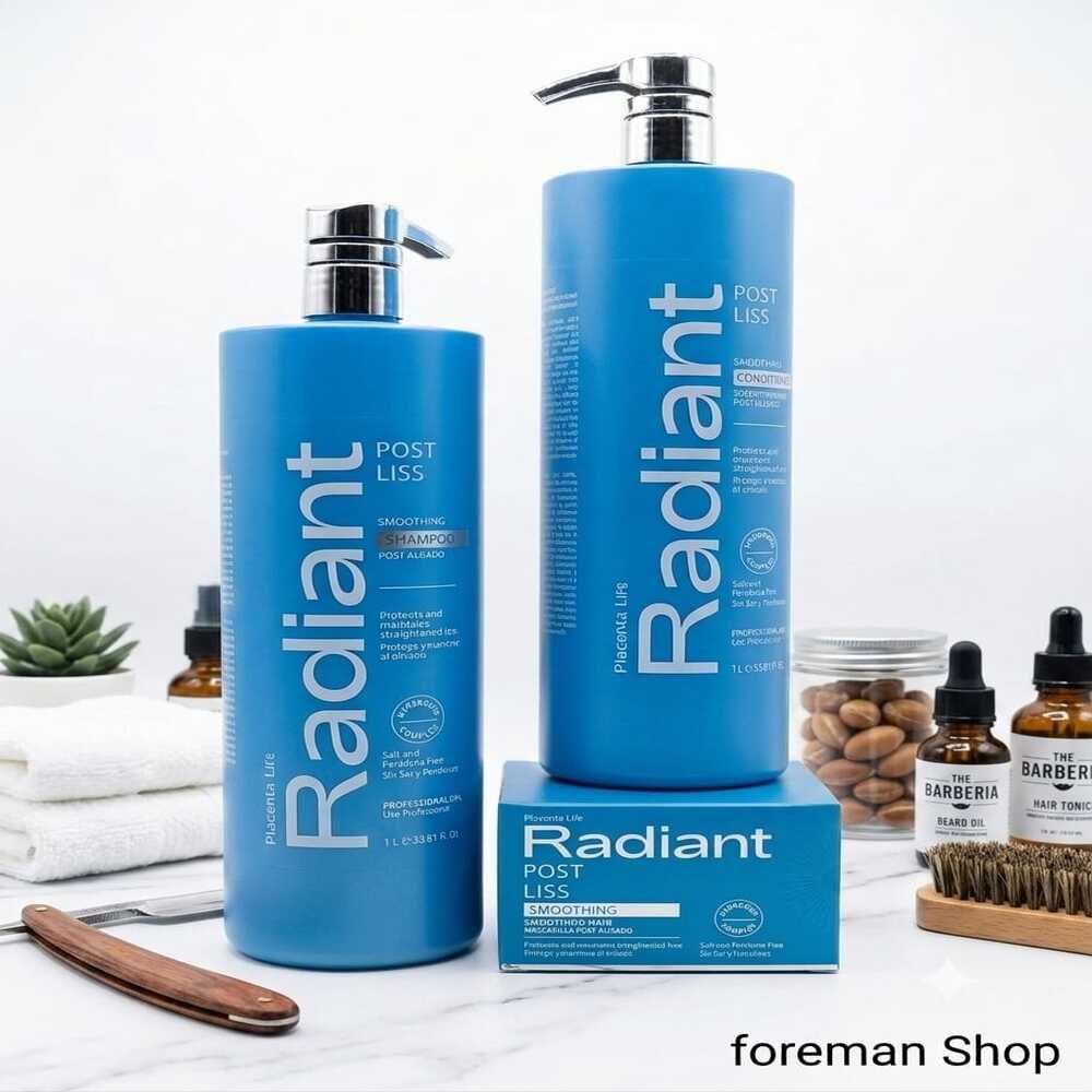 RADIANT POST LISS TRÍO PROFESIONAL: CHAMPÚ, ACONDICIONADOR (1L) Y MASCARILLA - 3