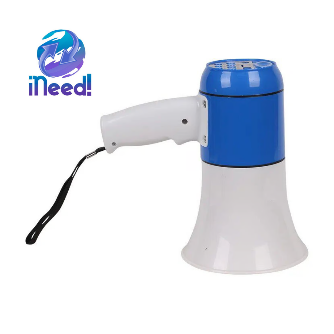 Ripley - MEGAFONO CON GRABACION DE VOZ 35W COLOR AZUL