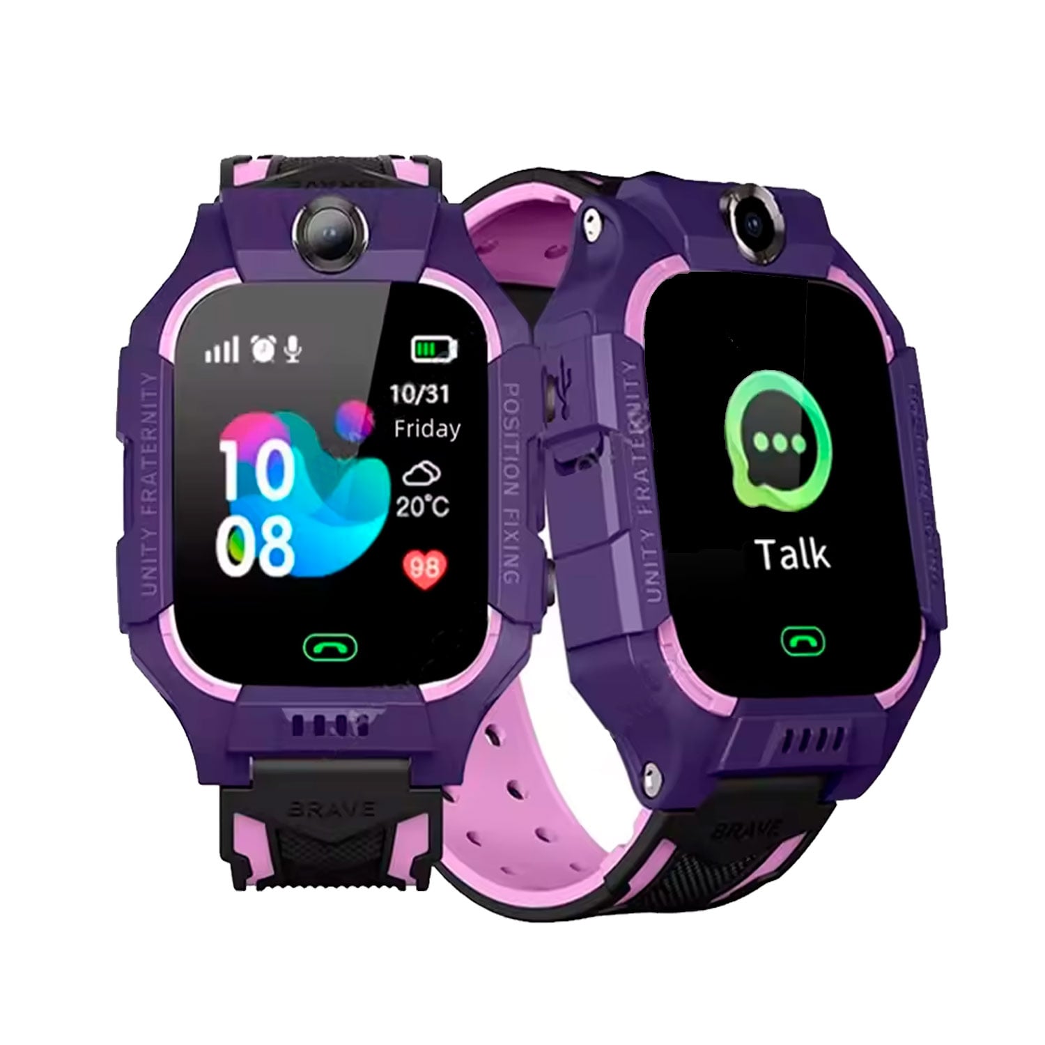 SMARTWATCH PARA NIÑOS Q19 CON GPS BOTÓN SOS Y CÁMARA MORADO - 2