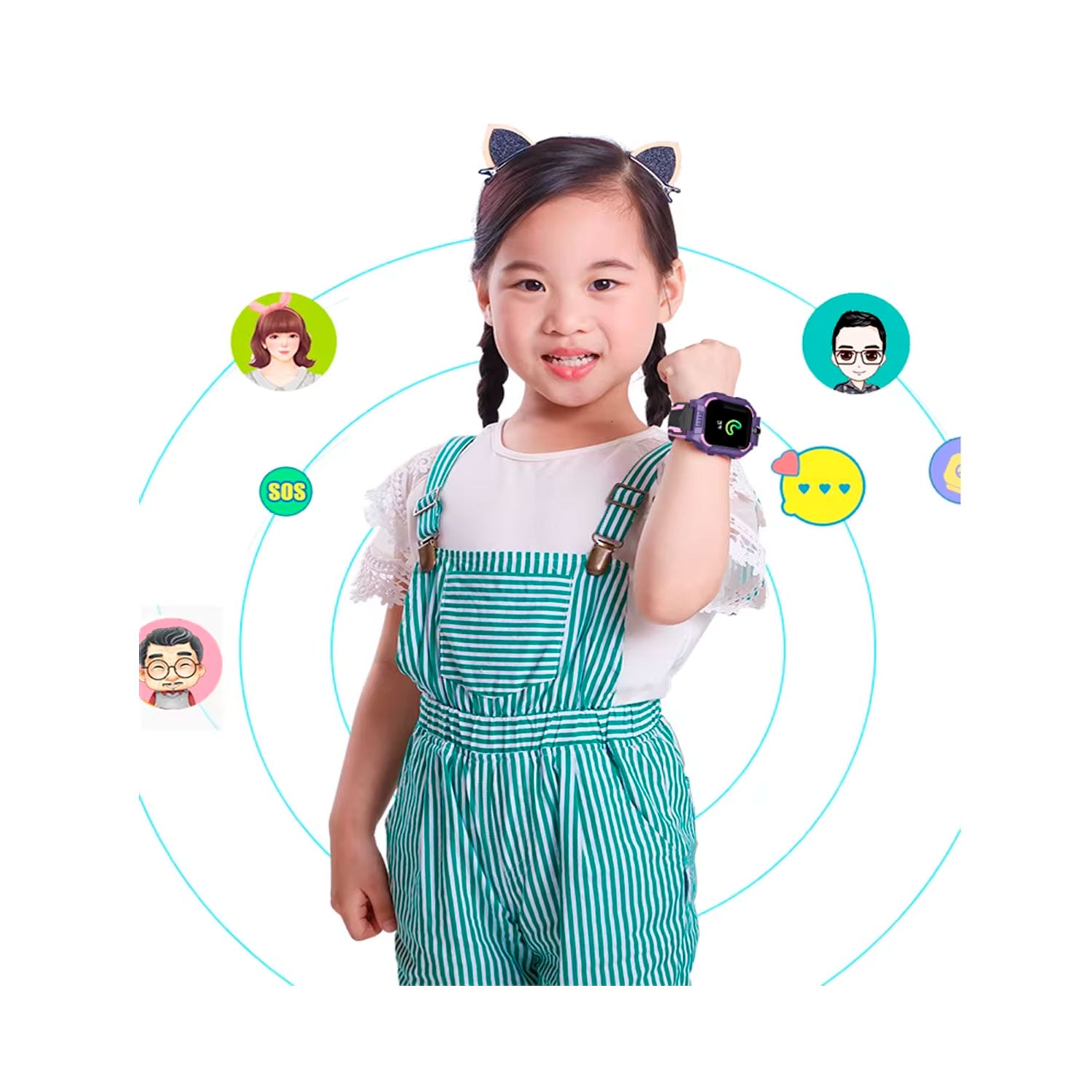 SMARTWATCH PARA NIÑOS Q19 CON GPS BOTÓN SOS Y CÁMARA MORADO - 4