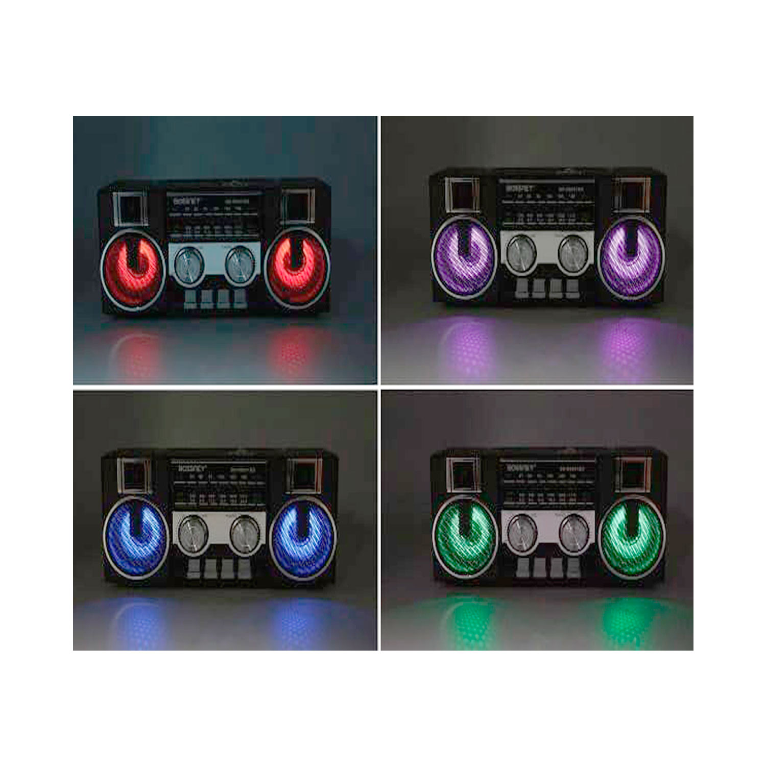 RADIO KTF-2210 CON PANEL SOLAR RECARGABLE BLUETOOTH LUCES RGB - 3