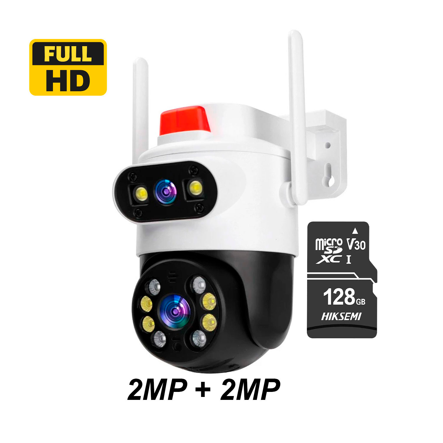 CÁMARA DE SEGURIDAD LANTUN A28 PRO DOBLE LENTE FULL HD CON MICROSD 128GB - 1