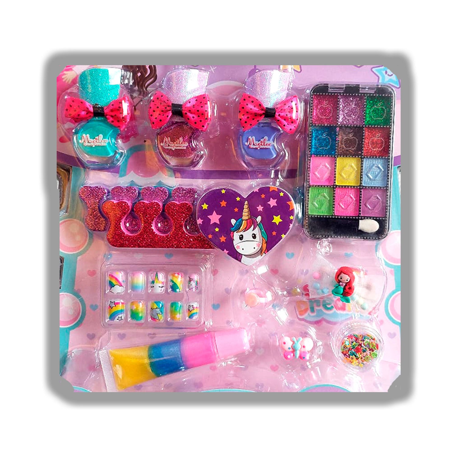 SET DE MAQUILLAJE Y UÑAS PARA NIÑAS MEILEE - 3