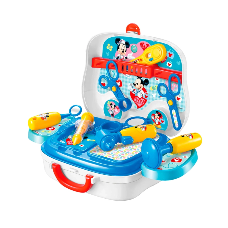 SET DOCTOR MICKEY Y MINNIE MOUSE 2EN1 LONCHERA CON RUEDAS - 1