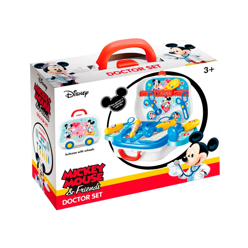 SET DOCTOR MICKEY Y MINNIE MOUSE 2EN1 LONCHERA CON RUEDAS - 4