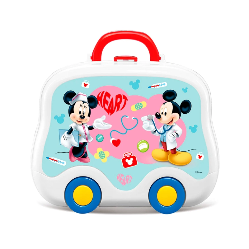 SET DOCTORA MINNIE Y MICKEY MOUSE 2EN1 LONCHERA CON RUEDAS - 2