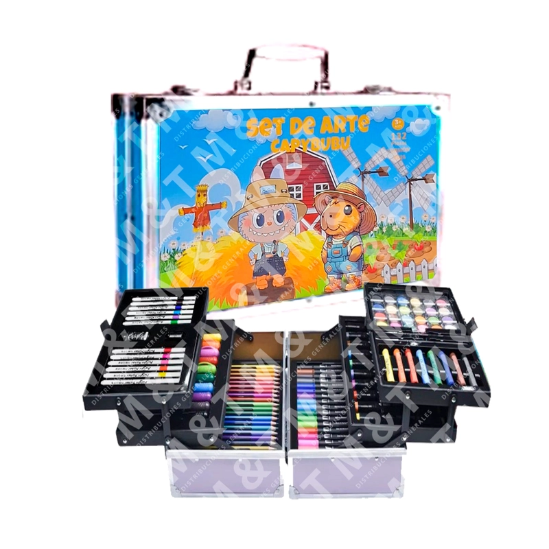 MEGA SET ARTE METÁLICO CAPIBARA 132 PZS PLUMONES TOUCH 80 - 2