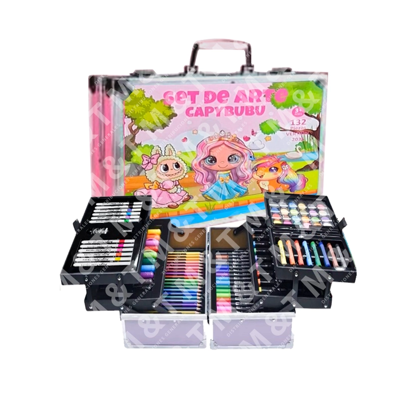 MEGA SET ARTE METÁLICO CAPIBARA 132 PZS PLUMONES TOUCH 80 - 3