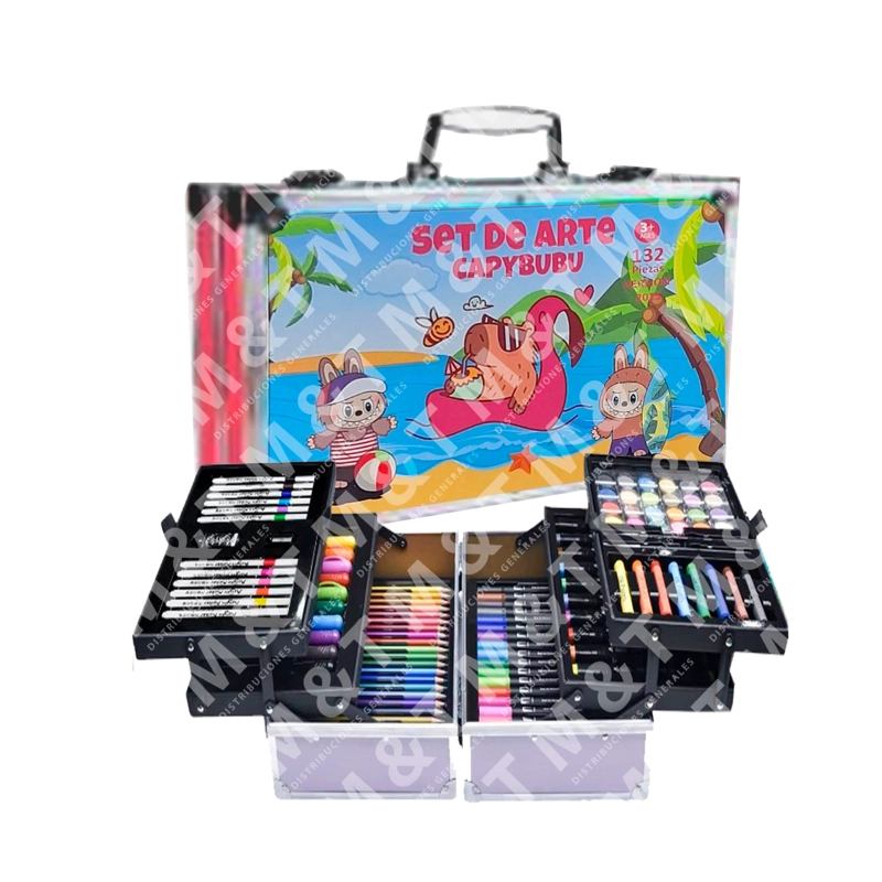 MEGA SET ARTE METÁLICO CAPIBARA 132 PZS PLUMONES TOUCH 80 - 4