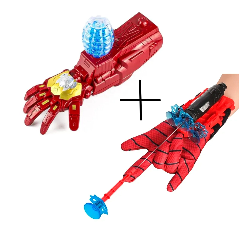 JUGUETE PACK AVENGERS GUANTE IRON MAN Y GUANTE SPIDERMAN - 1