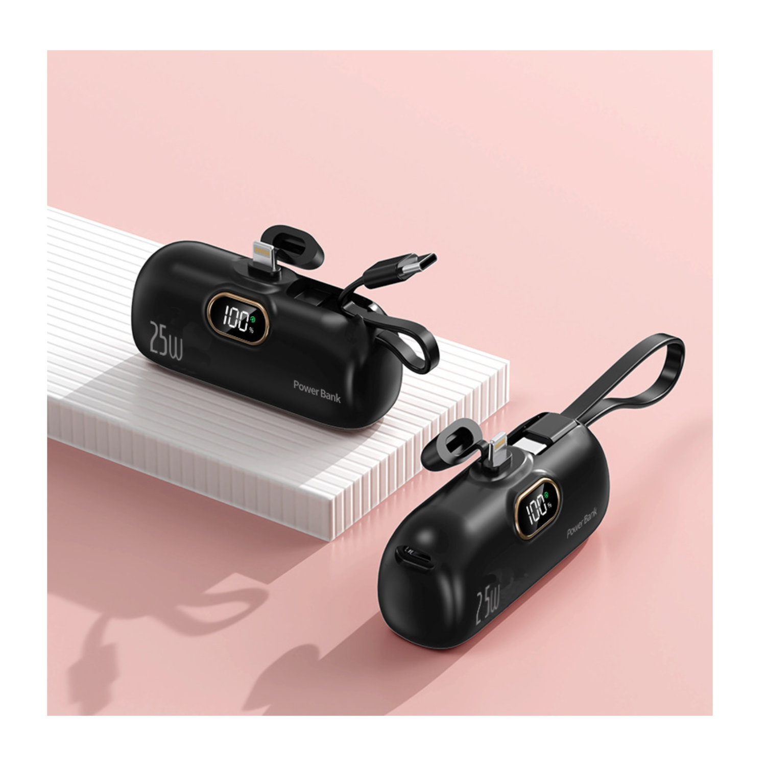 MINI CARGADOR PORTÁTIL DEMGEL D-E2028 PARA ANDROID Y IPHONE 6500 MAH PD 25W Negro - 1