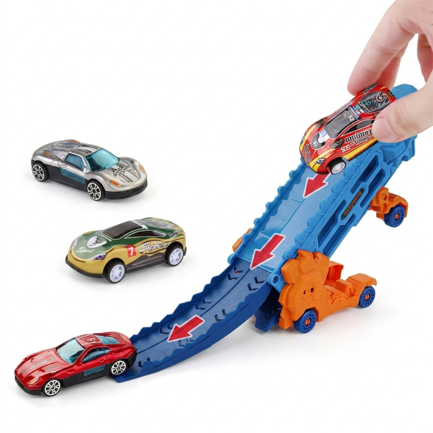 JUGUETE PISTA DINOSAURIO 2EN1 TRANSFORMABLE CON AUTOS - 4