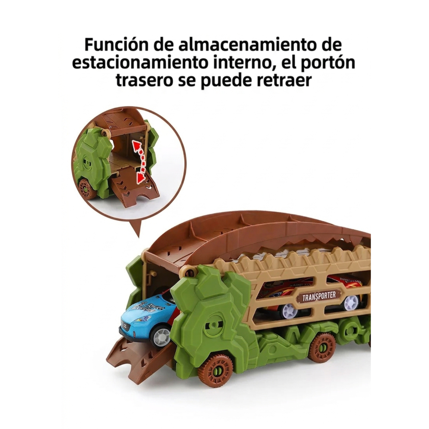 JUGUETE PISTA DINOSAURIO 2EN1 TRANSFORMABLE CON AUTOS - 6