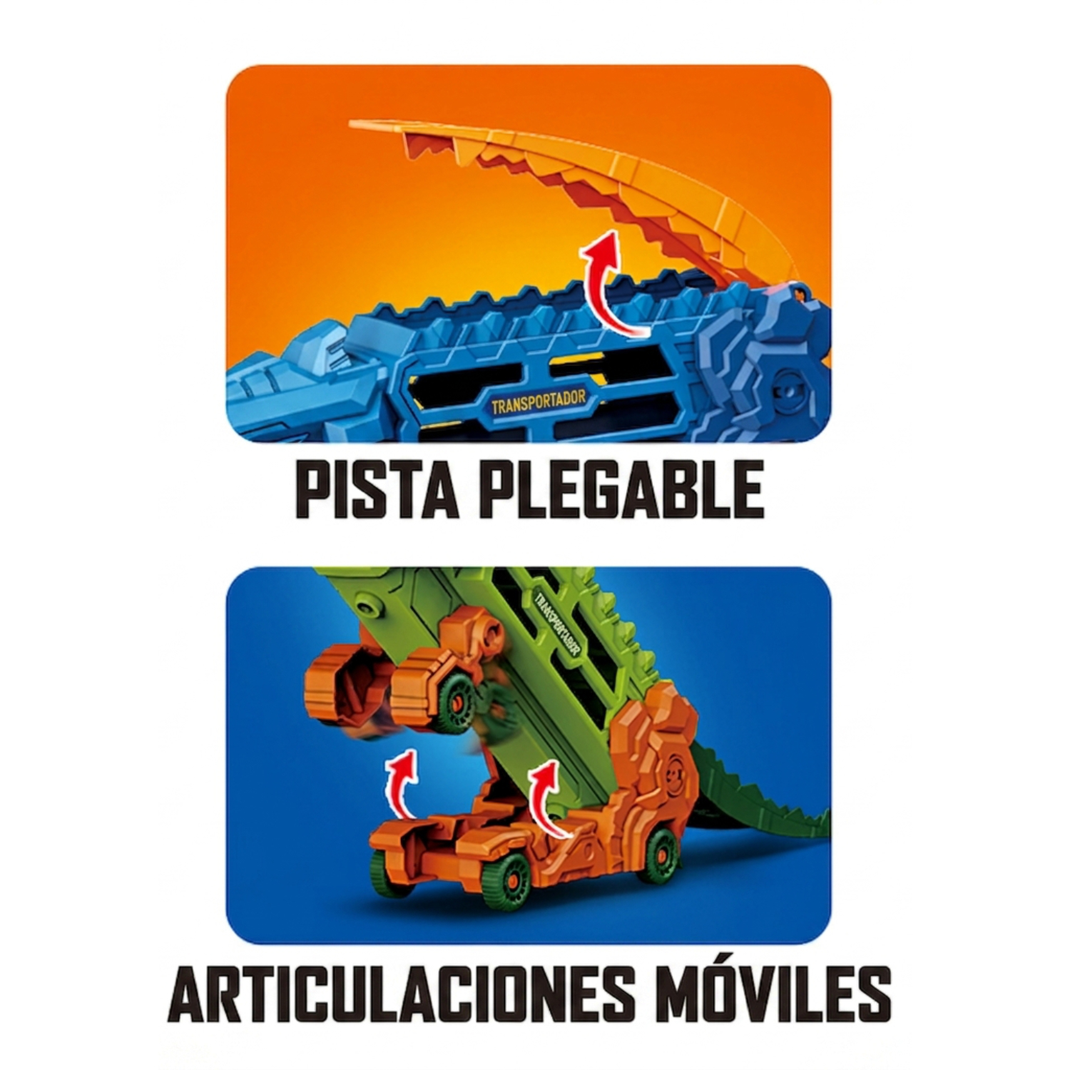 JUGUETE PISTA DINOSAURIO 2EN1 TRANSFORMABLE CON AUTOS - 7