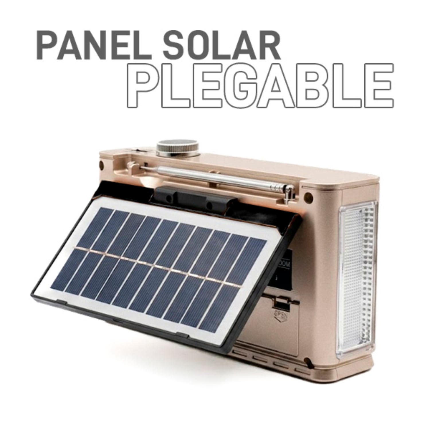 RADIO KTF-2468 PORTÁTIL PANEL SOLAR LINTERNA BLUETOOTH MULTIBANDA - 2