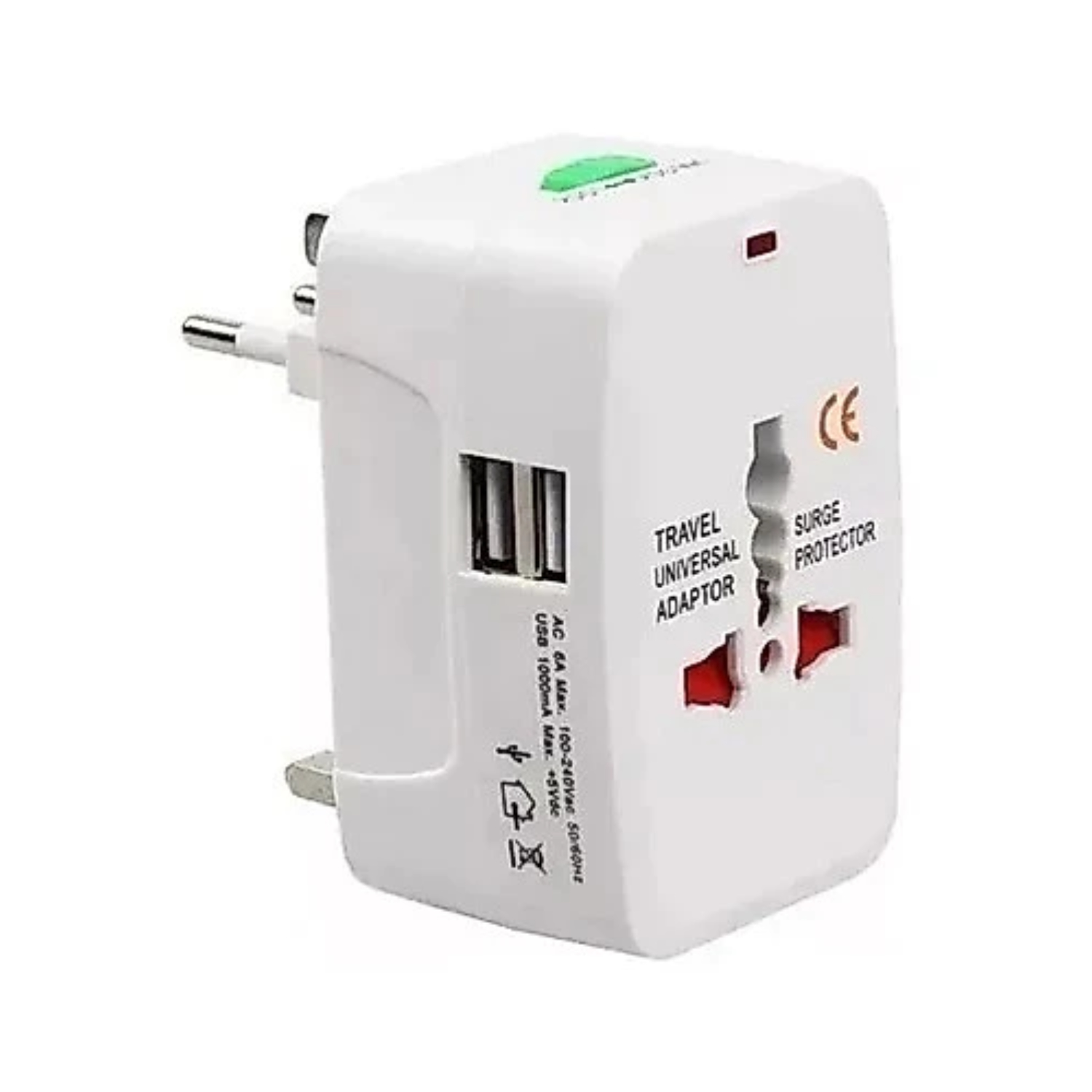 ADAPTADOR UNIVERSAL BAIHUO MY-7531 150 PAÍSES CON USB-C Y 2 USB - 4