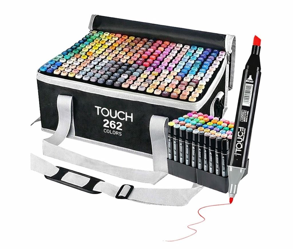 SET DE 262 DE PLUMONES TOUCH DOBLE PUNTA - 1