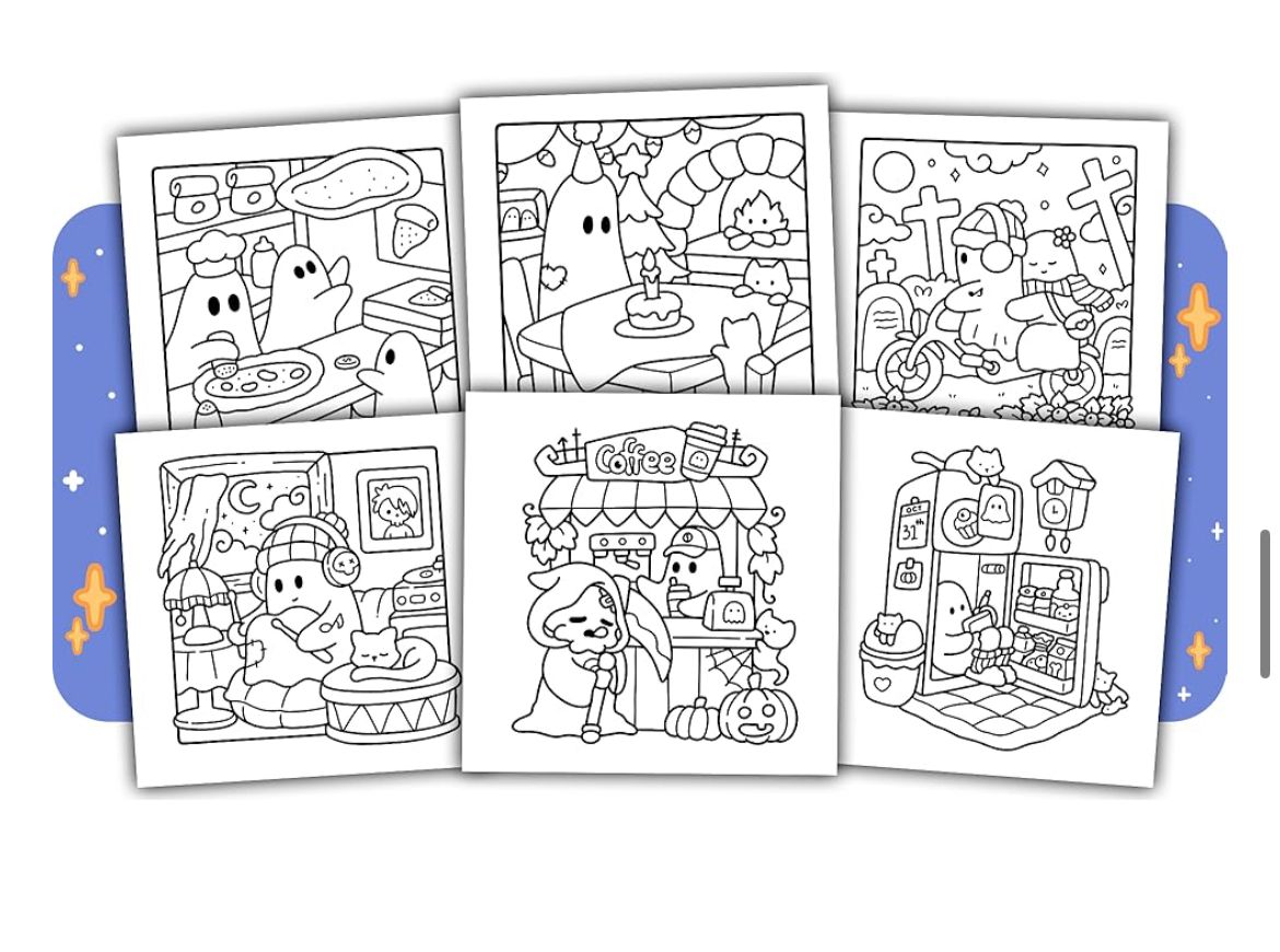 LITTLE SPOOKY COLORING BOOK- COCOWYO LIBRO PARA COLOREAR EN TENDENCIA - 2