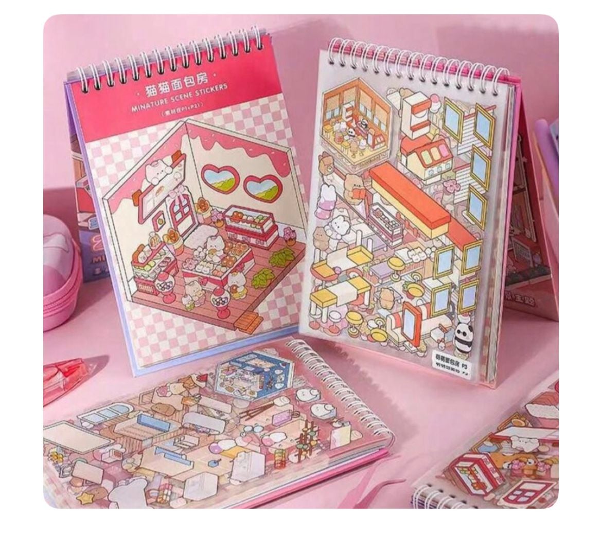 LIBRO DE STICKERS 3D– 20 ESCENARIOS + 500 STICKERS + PINZA INCLUIDA - 2
