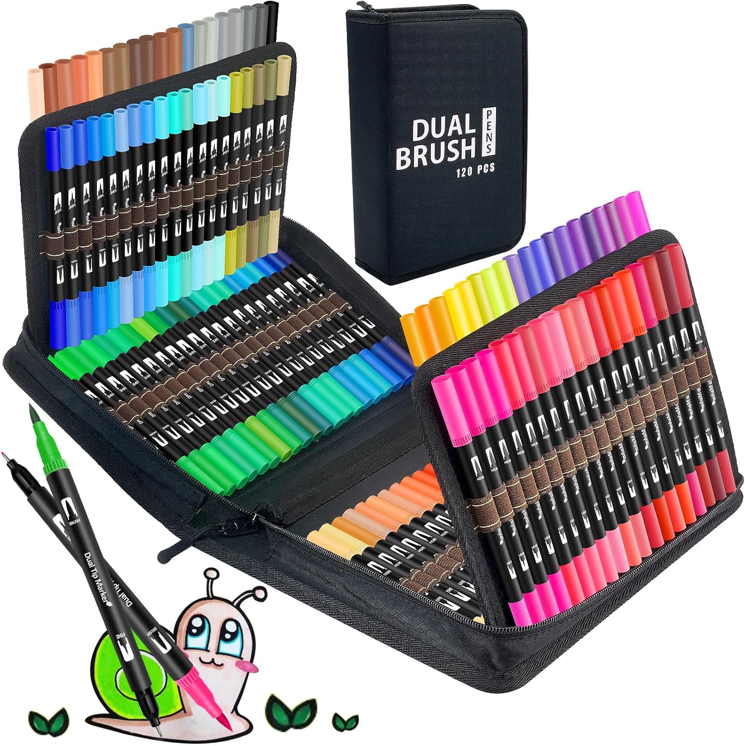 PLUMONES DUAL BRUSH PUNTA
PINCEL 120 COLORES CON ESTUCHE + LIBRO DISNEY PARA COLOREAR POR NÚMEROS - 3