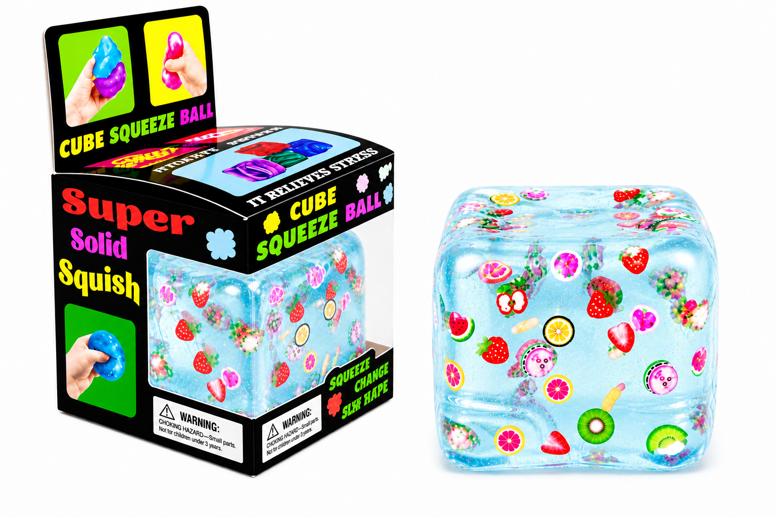 SQUISHY CUBO TIPO NEE DOH NICE CUBE ANTIESTRÉS SENSORIAL - 1