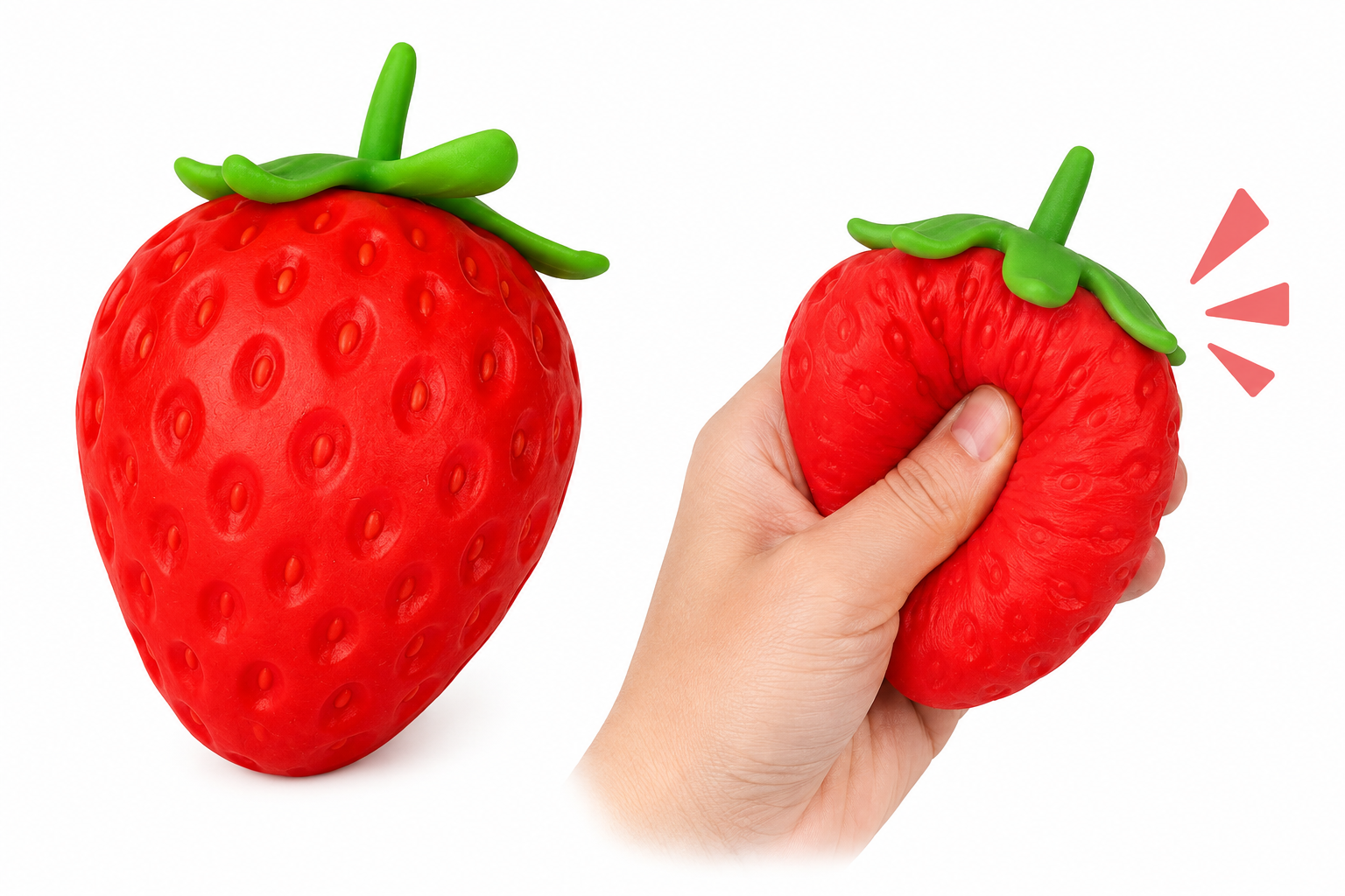PACK X3 SQUISHY ANTIESTRÉS MANTEQUILLA QUESO Y FRESA SLOW RISING SUAVES SENSORIALES - 2