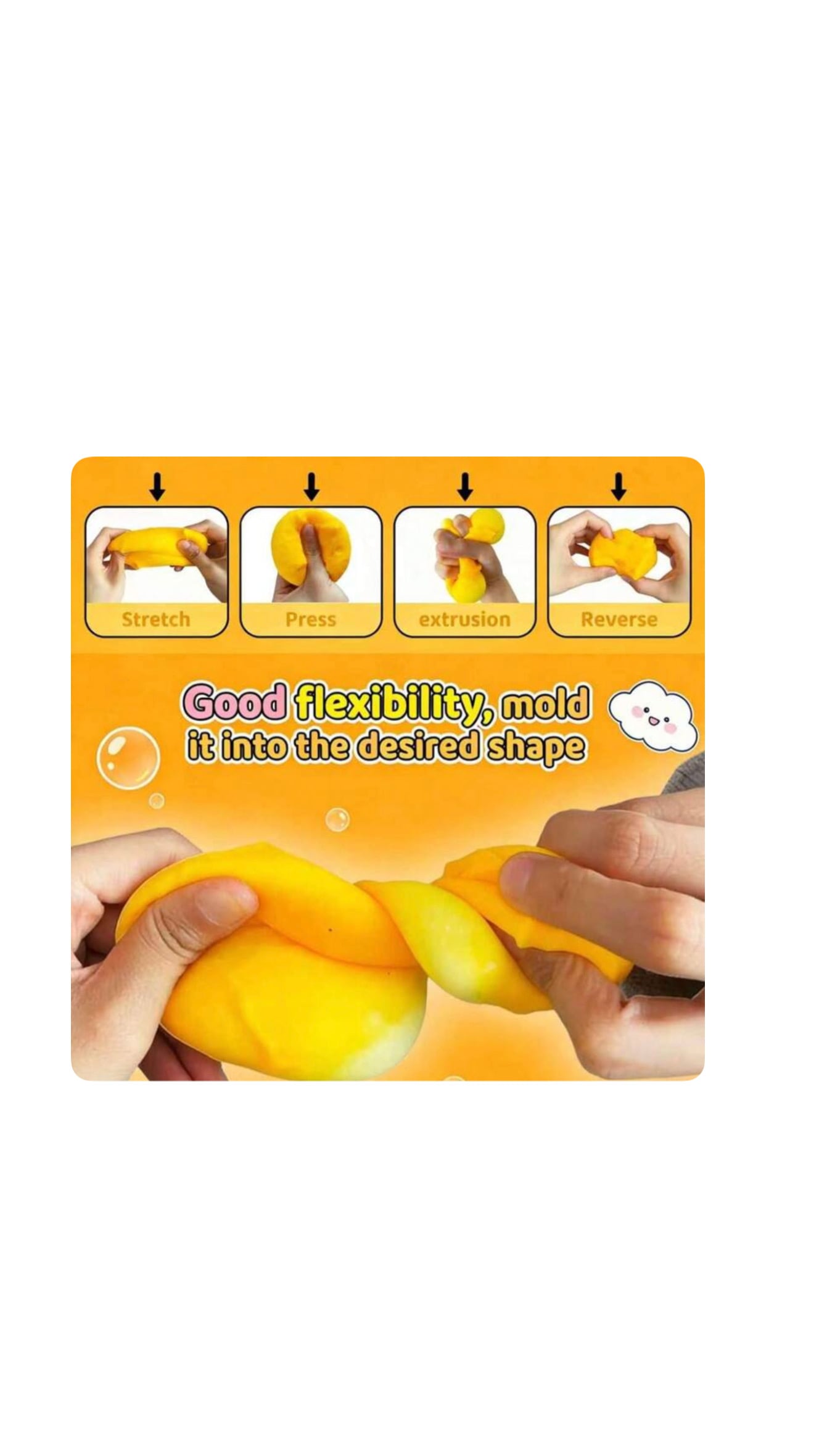 PACK X2 SQUISHY ANTIESTRÉS MANTEQUILLA Y QUESO SLOW RISING SUAVES SENSORIALES - 5