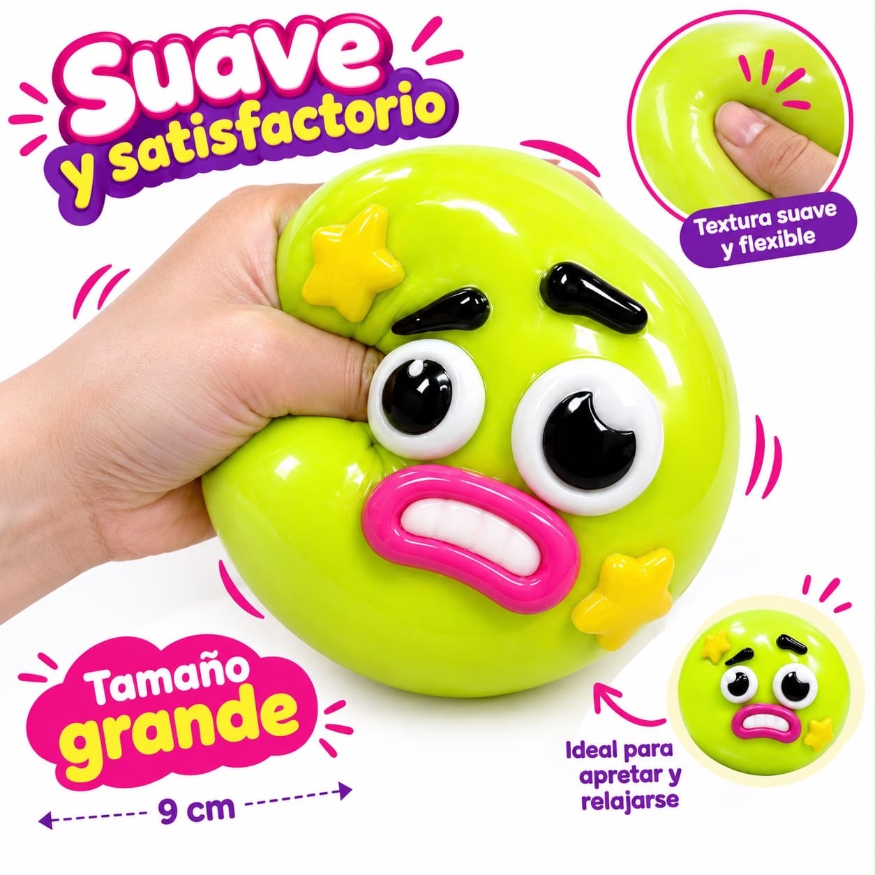 SMUSHER SQUISHY ANTIESTRES SENSORIAL CARA SUAVE FLEXIBLE EN TENDENCIA - 2