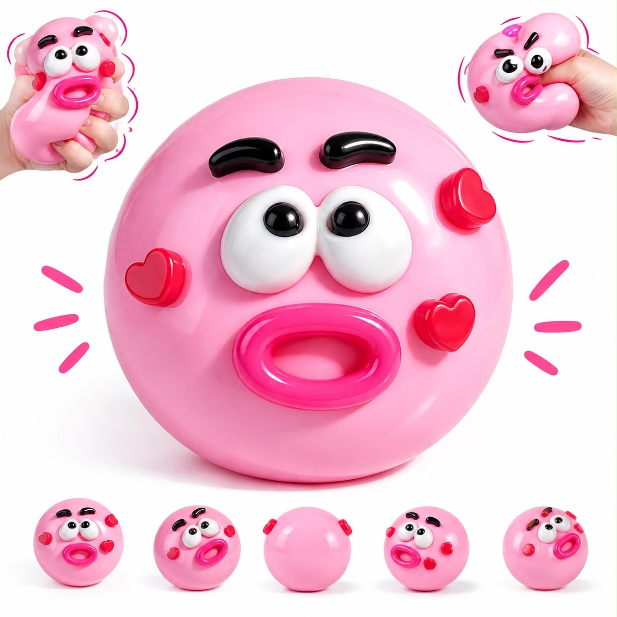 SMUSHER SQUISHY ANTIESTRES SENSORIAL CARA SUAVE FLEXIBLE EN TENDENCIA - 1