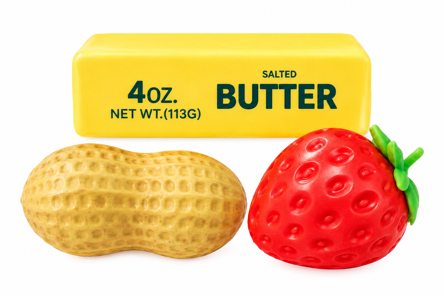 PACK DE 3 SQUISHY MANTEQUILLA CACAHUATE Y FRESA - 1