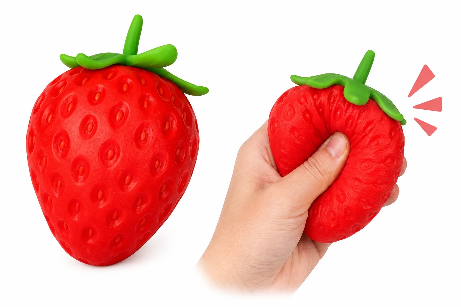 PACK DE 4 SQUISHY FOOD MANTEQUILLA QUESO FRESA Y BARRA STRAWBERRY - 5