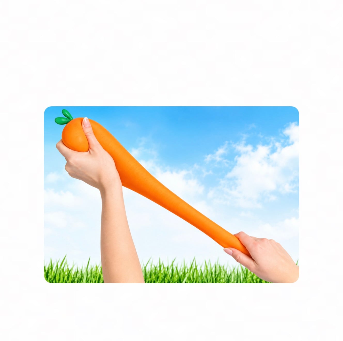 SQUISHY ZANAHORIA GIGANTE JUGUETE ANTIESTRES SENSORIAL 30 CM - 3