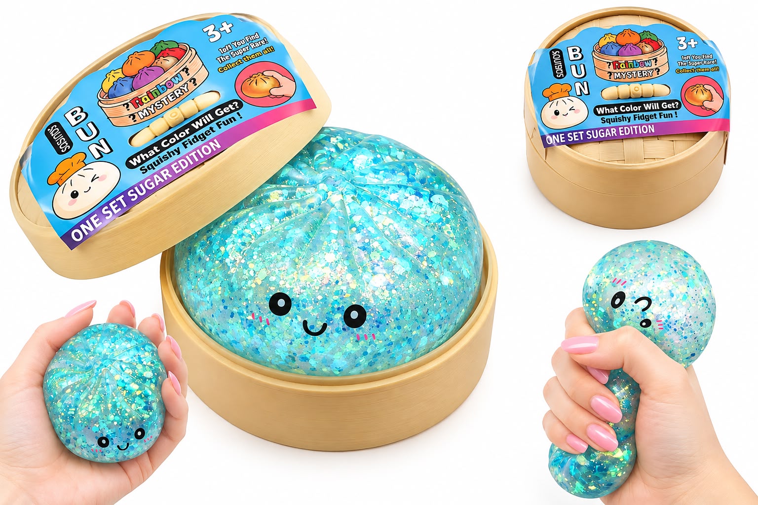 SQUISHY FUN BOX CAJA SORPRESA SENSORIAL CON 8 SQUISHIES ANTIESTRES DE DIFERENTES DISEÑOS - 2