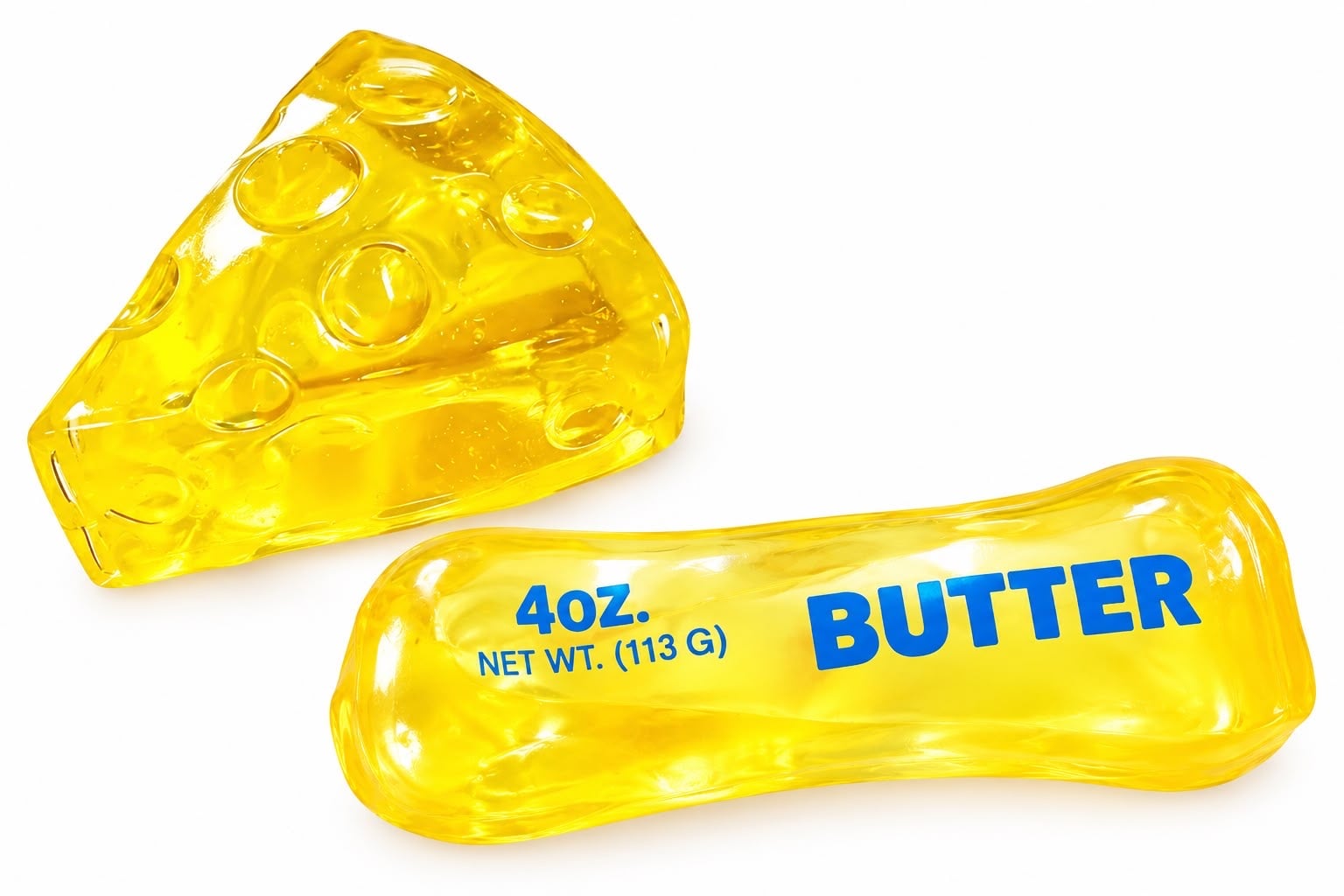 PACK X2 SQUISHY SENSORIAL MANTEQUILLA Y QUESO VASELINA ANTIESTRES - 1