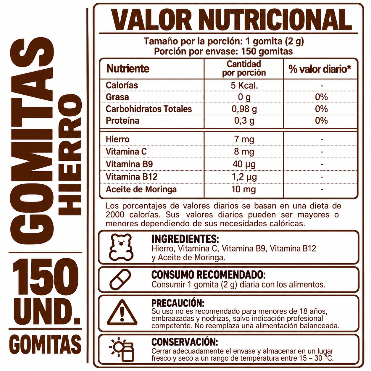 PACK 3 HIERRO PARA ADULTOS 450 GOMITAS SOTTCOR LABS - 2
