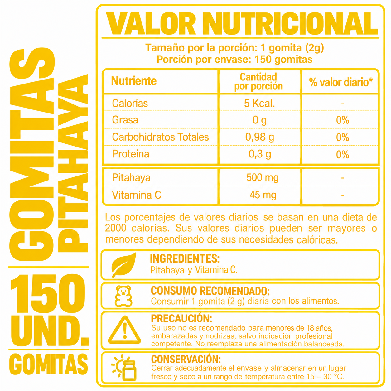 GOMITAS DE PITAHAYA ADULTOS 150 GOMITAS SOTTCOR LABS - 2
