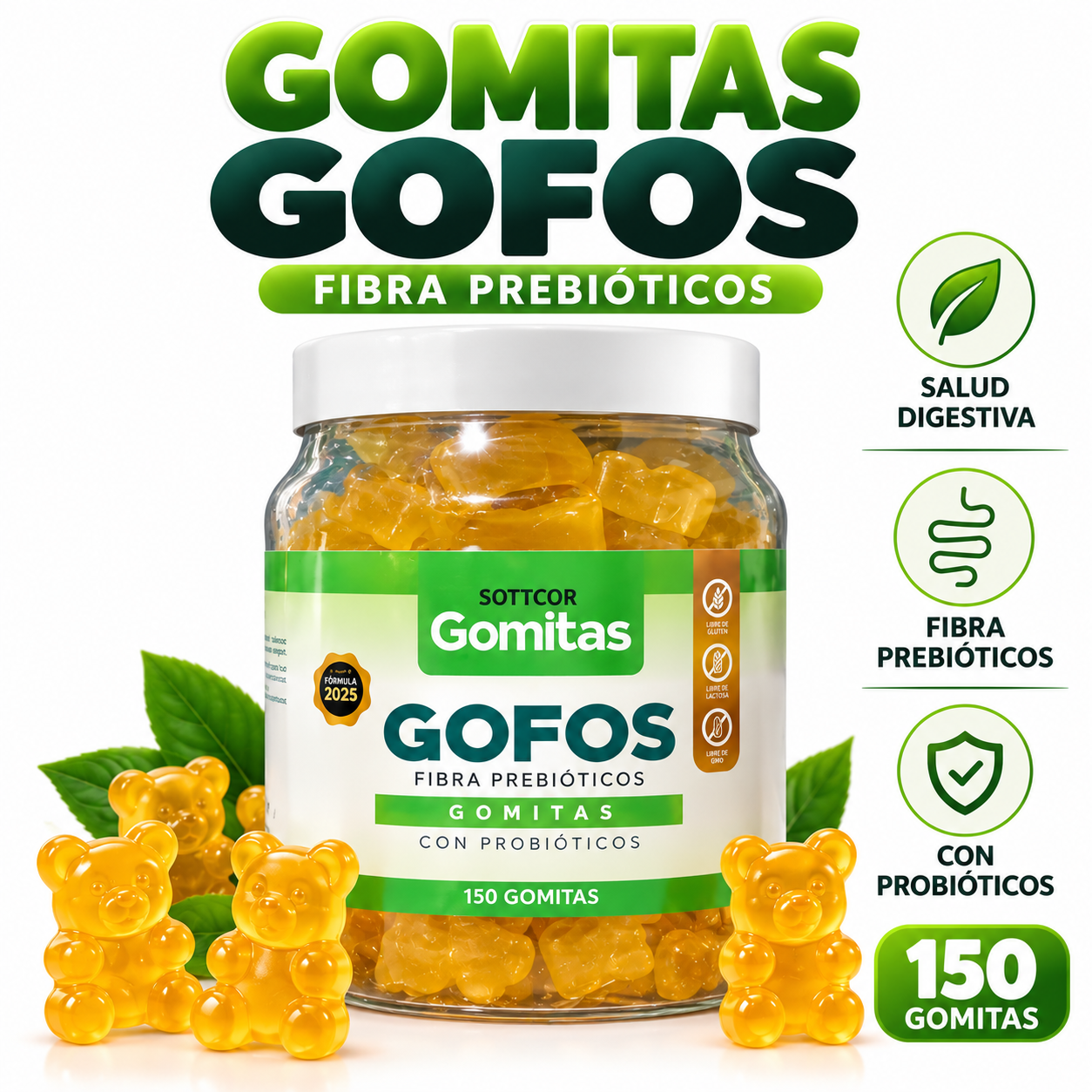 GOMITAS GOFOS PARA ADULTOS 150 GOMITAS SOTTCOR LABS - 1